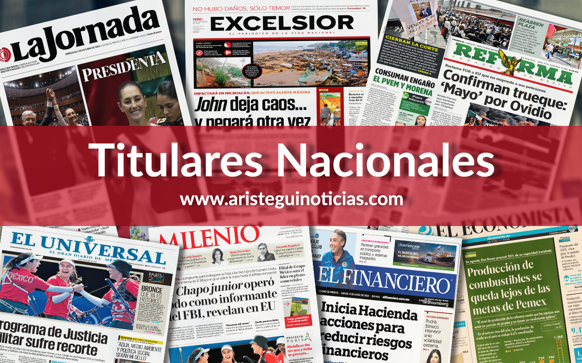 También hay carteles en EU; hagan su parte, dice Sheinbaum; 865 mdp para 17 bachilleratos | Titulares nacionales 08/05/2025