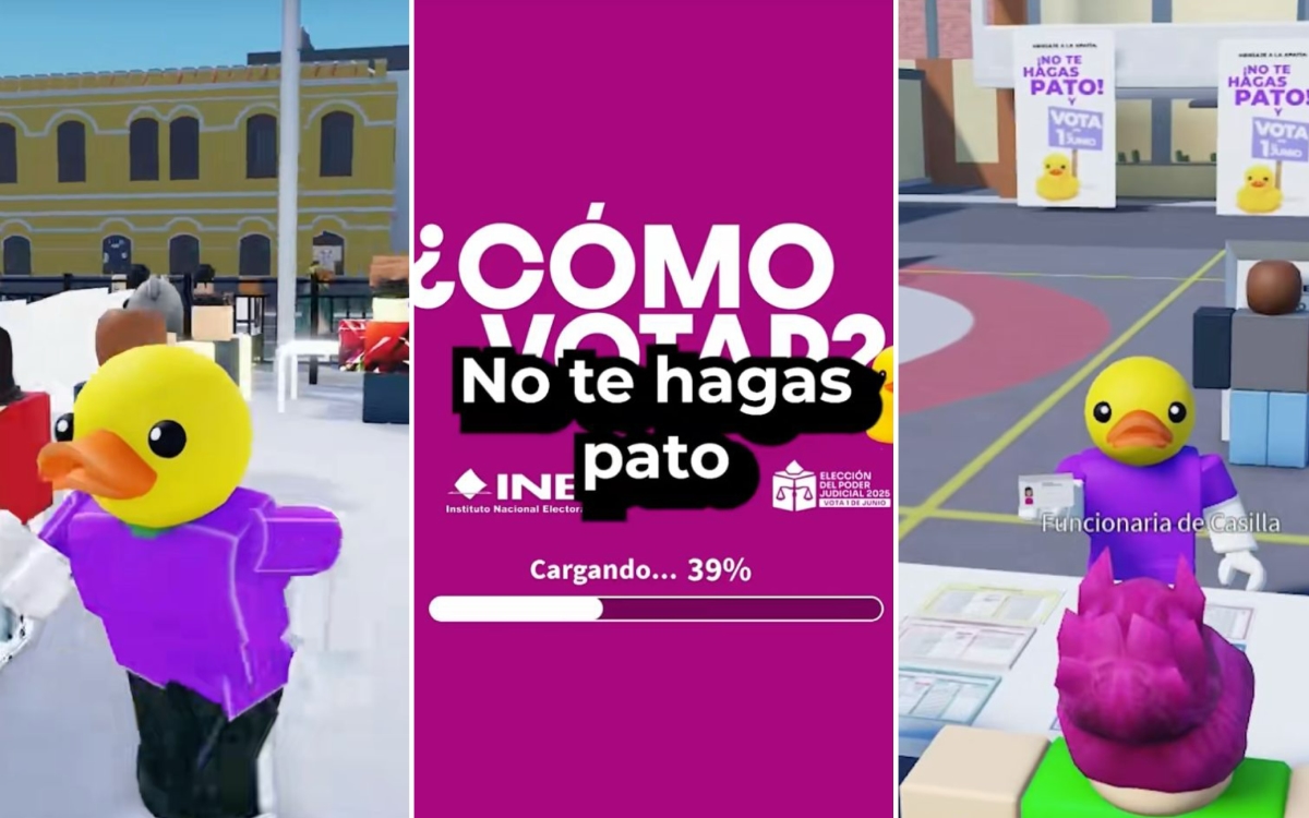 Video | ‘No te hagas pato’, INE lanza juego en Roblox para enseñar a votar en la elección judicial