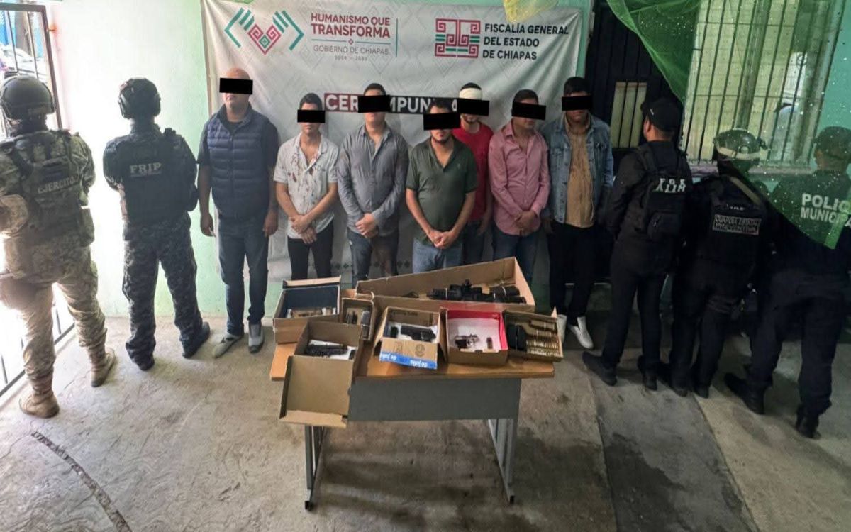 Detienen en Chiapas a nueve presuntos integrantes del Cártel de Sinaloa