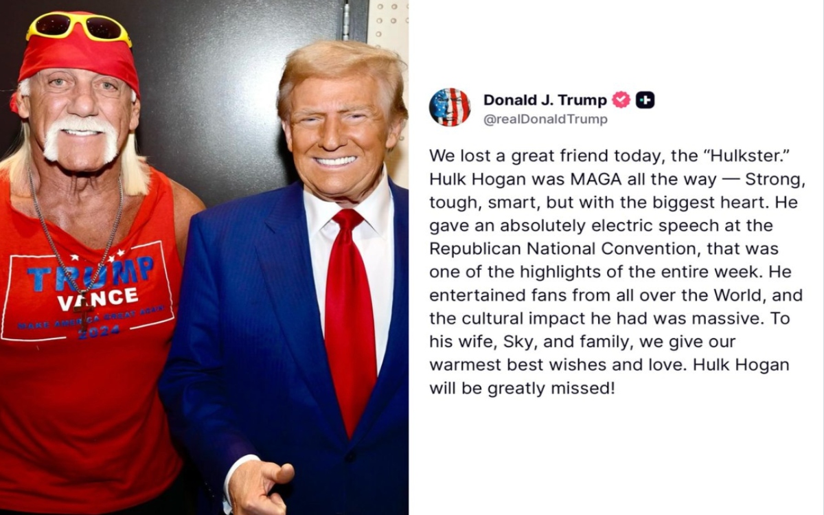 Trump lamenta la muerte de Hulk Hogan: ‘un MAGA absoluto’ | Video