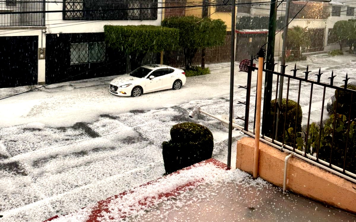 Sorprende granizo en CDMX; activan Alerta Amarilla