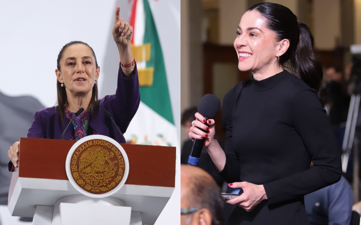 Reaparece Liz Vilchis en las mañaneras, ahora ‘haciendo periodismo’ | Video